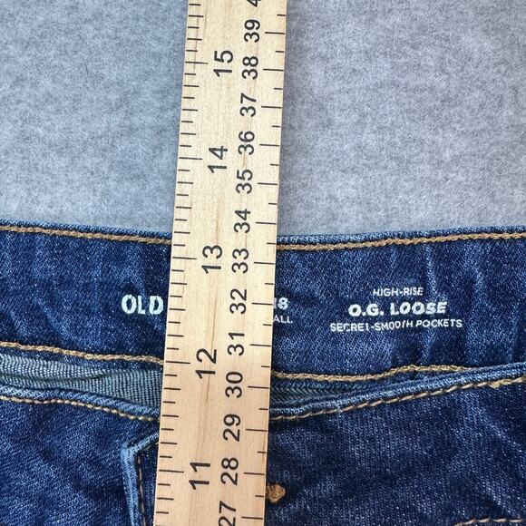 Old Navy High-Rise O.G. Loose Straight Jeans WMNS 18 Tall Blue S/492915-00 Denim - Picture 8 of 12